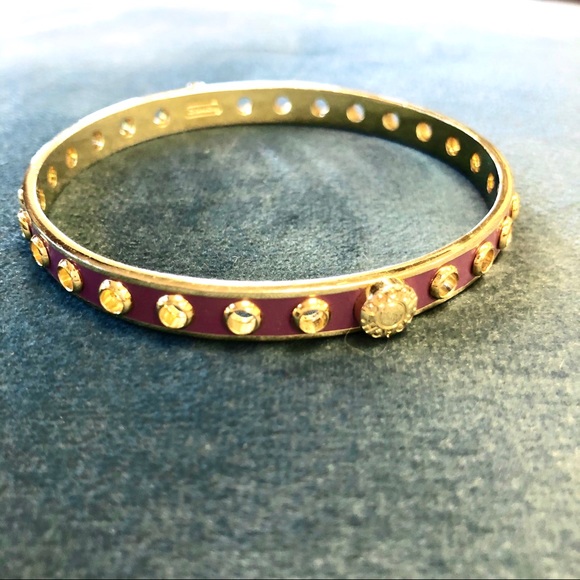 Coach Gold and Soft Magenta Bangle Bracelet - Picture 2 of 3